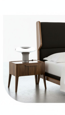 Bedroom nightstand with storage in modern style wooden furniture luxury