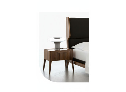 Bedroom nightstand with storage in modern style wooden furniture luxury