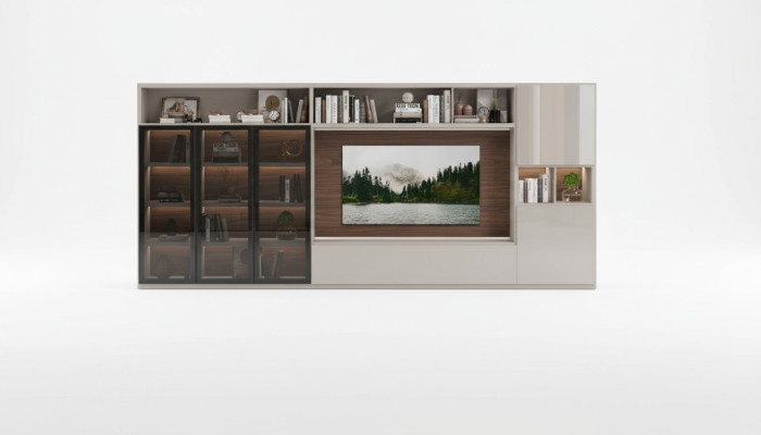 Living room unit modern white living room furniture luxurious wooden furniture interior
