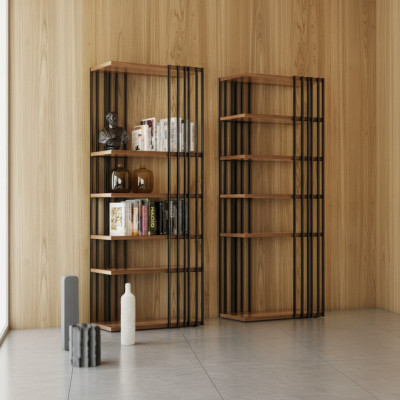 Bookshelf Luxury Cabinet Modern Living Room Wall Storage Shelves New