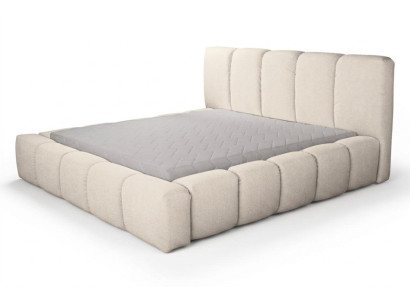 Bed white double bed bedroom wooden furniture design upholstered furniture fabric
