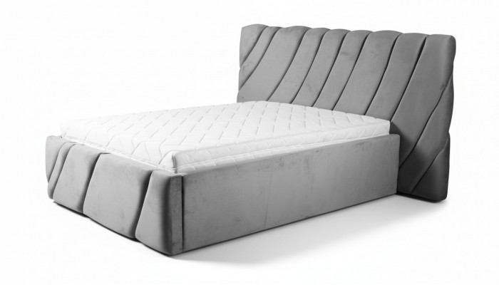 Gray bed velvet beds double bed 140x200 design beds hotel furnishings