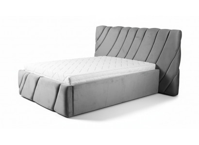Gray bed velvet beds double bed 140x200 design beds hotel furnishings