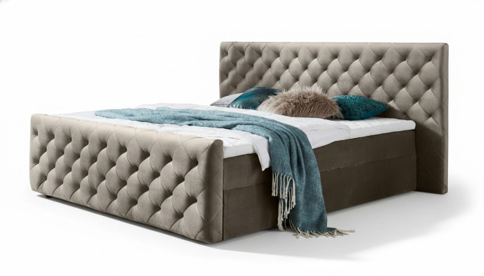 Chesterfield Velvet Beds Double Bed 160x200 Design Beds Hotel Furnishing