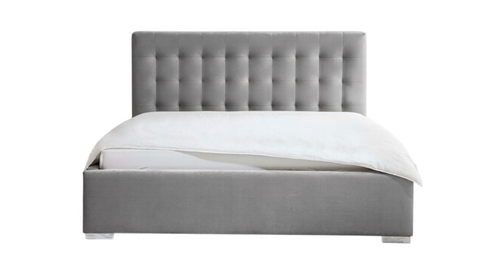 Wooden furniture double gray bedroom design elegant fabric classic furniture