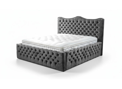 Chesterfield Velvet Bed Double Bed 160x200 Design Hotel Furnishings