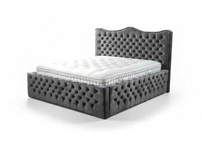 Chesterfield Velvet Bed Double Bed 160x200 Design Hotel Furnishings