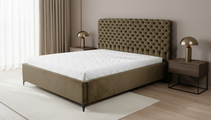 Green Chesterfield Bed Classic Bedroom Furniture Design Elegant Fabric