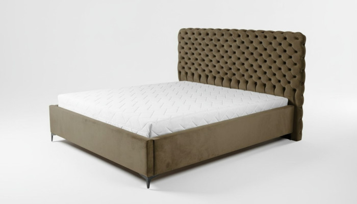 Green Chesterfield Bed Classic Bedroom Furniture Design Elegant Fabric