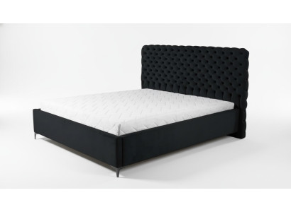 Black Chesterfield Bed Classic Bedroom Furniture Design Fabric