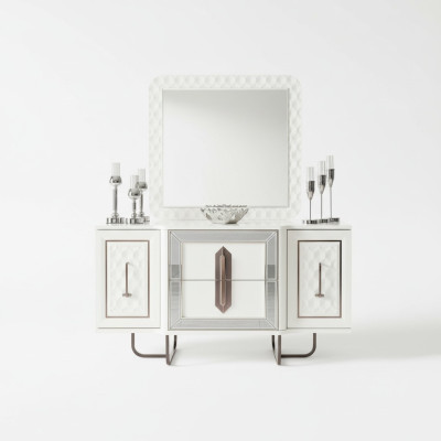 Sideboard White Dresser Console Table Mirror 2-piece Dressers Sideboards