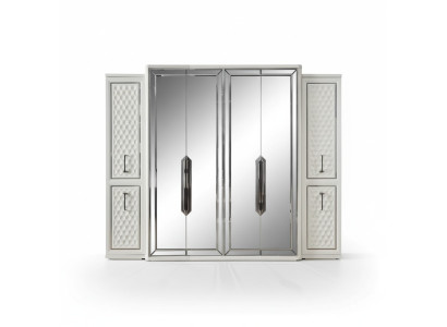 Wardrobe Closet Luxury Wood Cabinets Design Furniture Bedroom White New