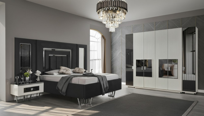Bedroom wardrobe furniture metal luxury beds elegant bed metal bed frame