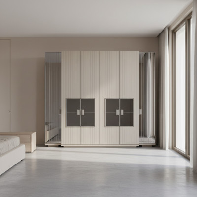 Wardrobe closet luxury wood cabinets design furniture bedroom white new
