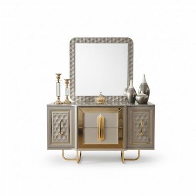 Set of furniture sideboard mirror dressers luxury sideboard cabinet set wood new