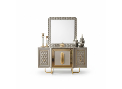 Set of furniture sideboard mirror dressers luxury sideboard cabinet set wood new
