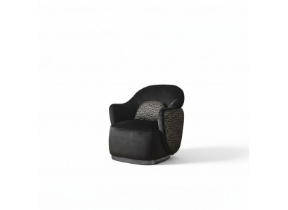 Armchair 1-seater black luxury design living room modern elegant upholstery new