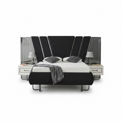 Bedroom bed 2x nightstands luxury beds set complete design furniture 3-piece