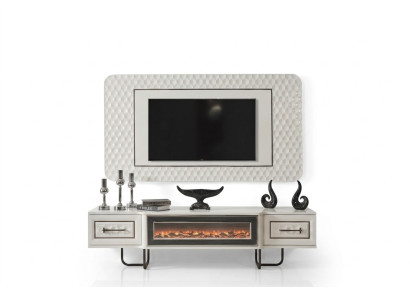 Fireplace sideboard TV stand RTV cabinet 2-piece wall unit TV board wall