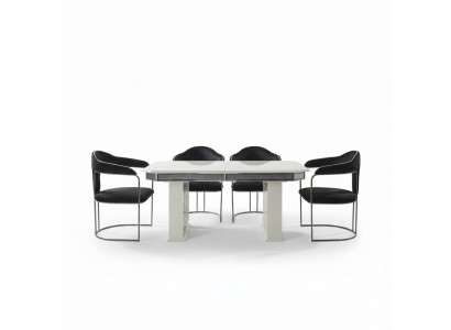 Complete Set Dining Table 4x Chairs Dining Room Set Dining Group Wood Table Tables 5-piece Set
