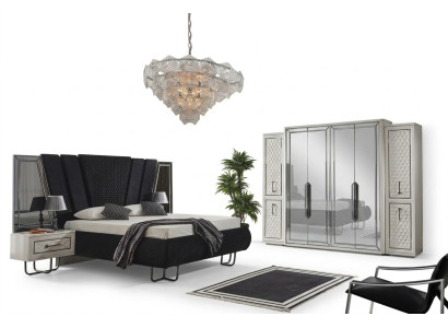 Bedroom furniture bed nightstands wardrobe closet beds 4-piece set