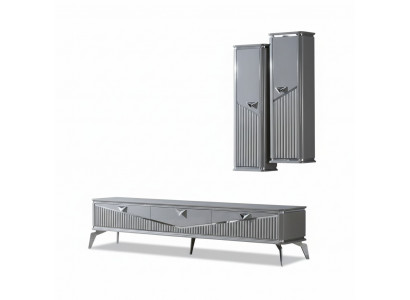 rtv sideboard tv stand television wall living wall lowboard gray high gloss