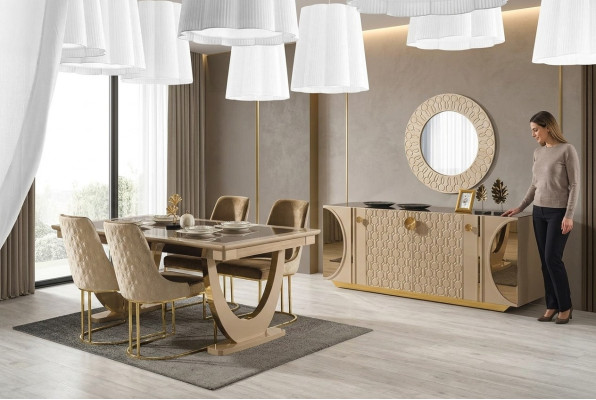 A wonderful set for a contemporary style dining room.