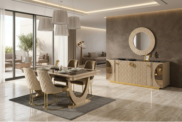 A wonderful set for a contemporary style dining room.