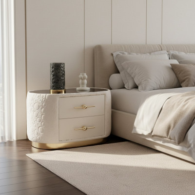 Modern bedside table, side table, white design, nightstand, night console, furniture, new.
