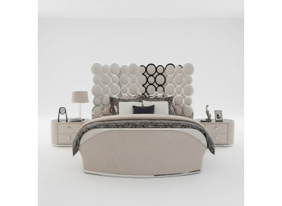 Designer bed luxury textile beds bedroom double bed 200x200cm bed frame