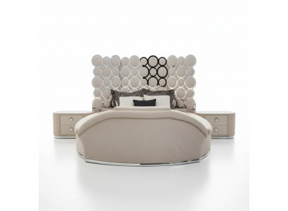 Bedroom bed 2x nightstands luxury bed set complete design furniture