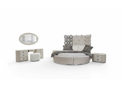 Bedroom set modern bed + 2 nightstands + dressing table + mirror new