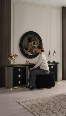 Dressing table set console mirror bedroom furniture design stool set new