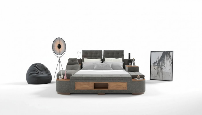 Multipurpose bed with modern structure 180x200cm in new hotel