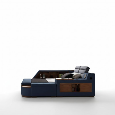 Multifunction Bed Double Beds Modern Bed Frame Beds 200x200cm Hotel New