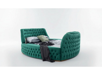 Chesterfield Bed Furniture Double Beds Green Round Beds Luxury Hotel with Elevator