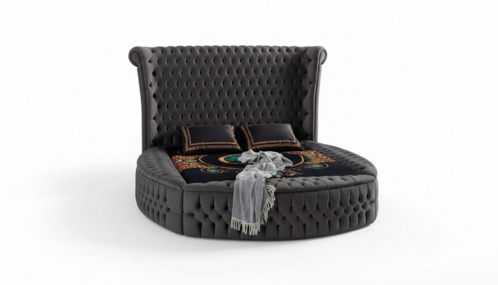 Chesterfield Bed Upholstered Bed Luxury Bedroom Design Beds Textile Velvet New