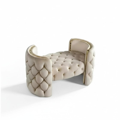 Modern stool upholstered foot furniture living room white design ottoman new