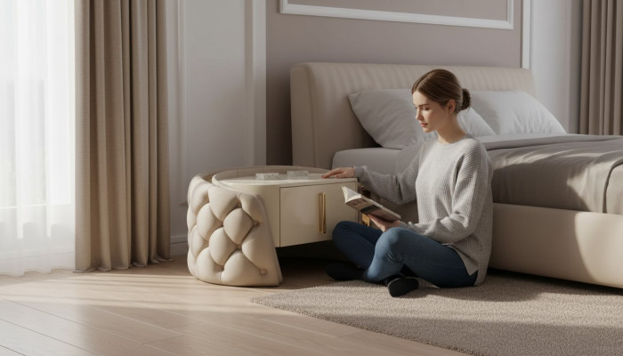 Classic nightstand bedside table furniture console shelf bedroom