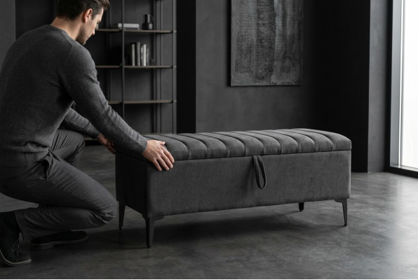Design stool, design upholstery footstool ottoman seat textile chaise lounge pouf