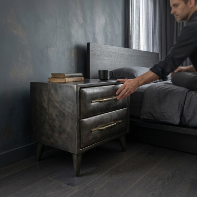 Nightstand Design Table Furniture Nightstands Wood Bedroom Side Table New