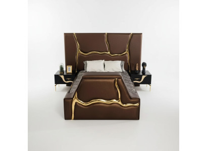 Bedroom Bed 2x Nightstands Luxury Bed Set Complete Design Furniture 3 pcs.