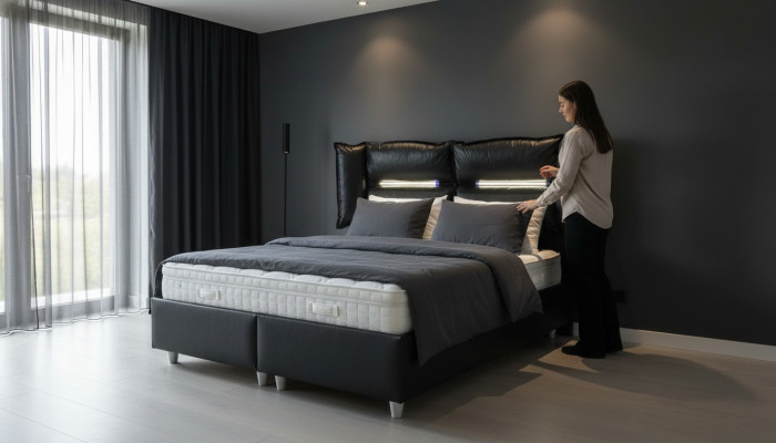 Wood Design Bed Double Luxury Marriage Modern Hotel Frame Sleep Room Beds