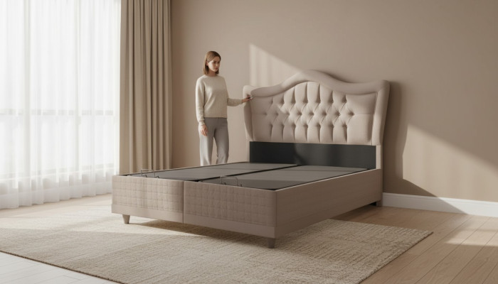 Luxury bed with king-size mattress hotel bed bed frame bedroom beds