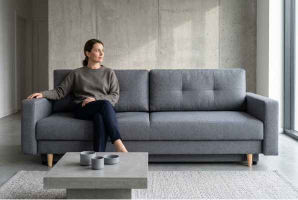 Style, firmness, and comfort are the main advantages of this comfortable and practical 3-seater sofa bed.