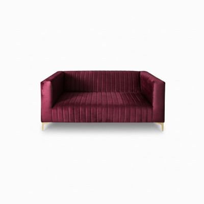 Stylish ultra-comfortable 2-seater sofa in purple becomes a bright accent in your interior.