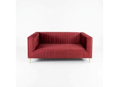 Sofa 2-Seater Pink Living Room Modern Design Luxury Wood Furniture Upholstery Fabric New