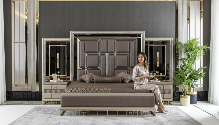 Bed Brown Elegant Bedroom Design Beautiful Luxury Double Beds