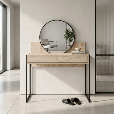 Vanity table beige bedroom mirror furniture design elegant luxury beautiful new
