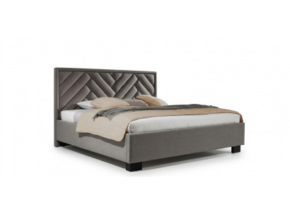 Bedroom Set Grey Bed Wood 2x Nightstands Elegant Modern Beautiful New 3-piece.